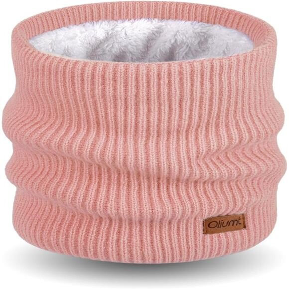 Kids Neck Warmer Winter Neck Gaiters Knitted Infinity Scarf for Boys Girls - Picture 1 of 4